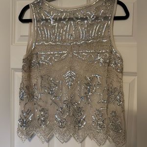 Sequin and beaded top